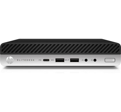 HP Desktop HP EliteDesk 800 G5 DM, i5-9500 Six-Core, 8 GB, 256 GB SSD, Wi-Fi, Win 10 Pro (B)